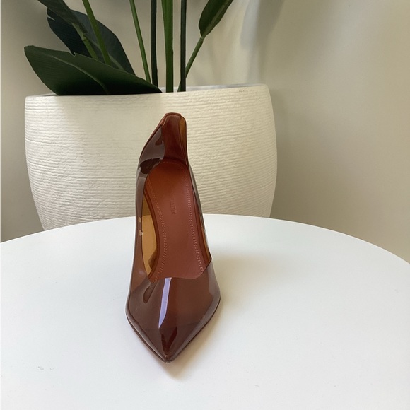 Amina Muaddi brown heels - Picture 3 of 4